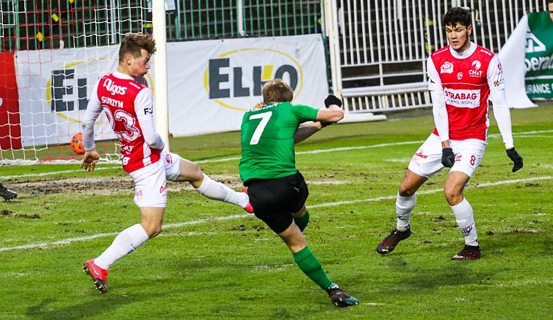 Ze zápasu 17. kola FORTUNA:LIGY Pardubice - Příbram 1:0. Hráno ve vršovickém Ďolíčku.