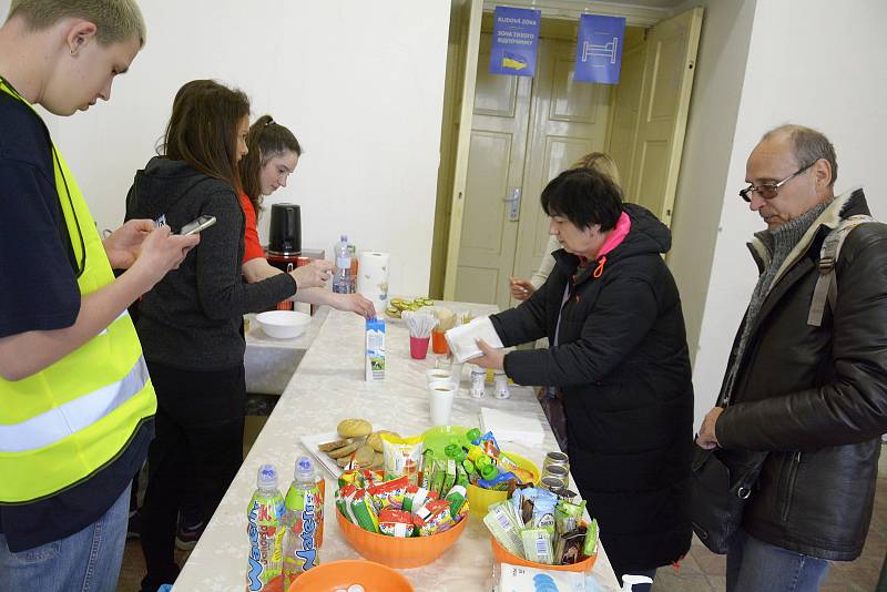 Krajské asistenční centrum pomoci Ukrajině (KACPU) v budově bývalého ředitelství Rudných dolů na náměstí T. G. Masaryka v Příbrami.