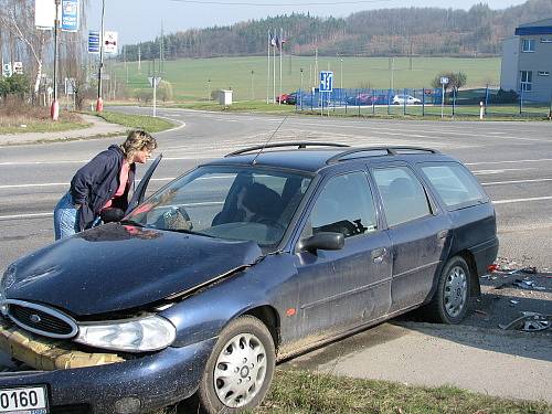 Nehoda v křižovatce na Evropské ulici v Příbrami