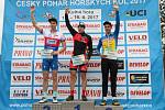 Cyklista Jakub Kavalír (KC Kutná Hora - uprostřed) vyhrál sobotní závod Českého poháru MTB STRABAG CUP 2017 XCE  v Kutné Hoře.