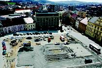 Rekonstrukce náměstí TGM v Příbrami.
