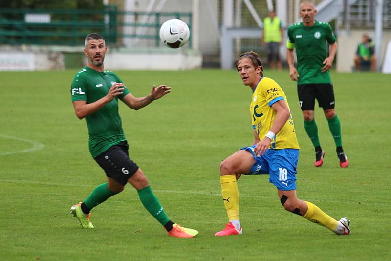 Ze zápasu úvodního kola FORTUNA:LIGY 2020/2021 1. FK Příbram - FK Teplice 1:3.