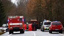 Tragická dopravní nehoda na okraji Příbrami v úterý 8. ledna 2019.
