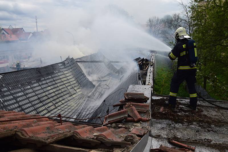 Požár v Březnici.