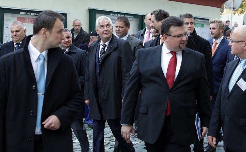 Prezident Miloš Zeman navštívil Středočeský kraj, město Příbram.