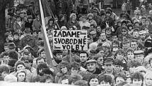 Listopadové události v roce 1989 v Sedlčanech - generální stávka.