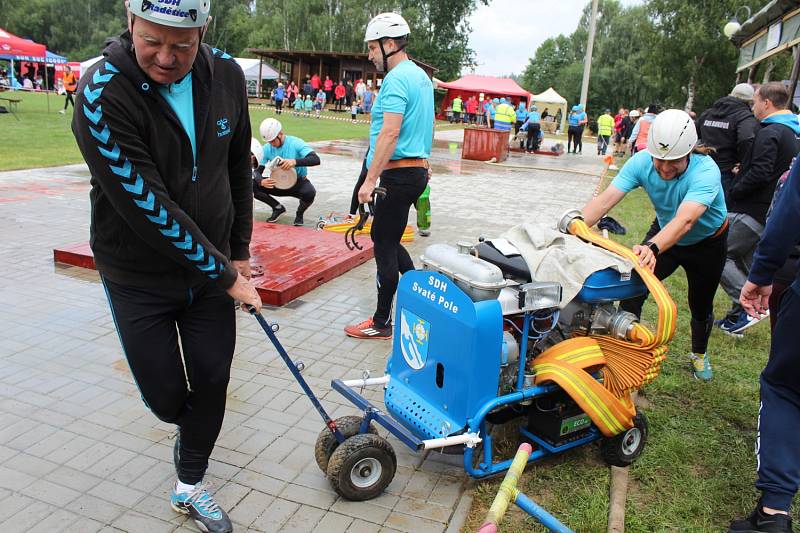 Z pátého kola Brdské ligy v požárním útoku ve Vranovicích.