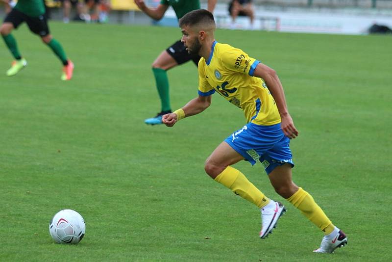 Ze zápasu úvodního kola FORTUNA:LIGY 2020/2021 1. FK Příbram - FK Teplice 1:3.