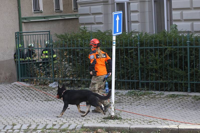 Ze zásahu IZS u zřícené střechy v Příbrami.