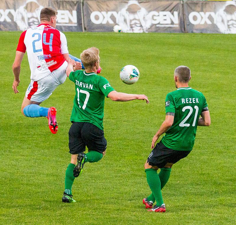 Ze zápasu 27. kola FORTUNA:LIGY Příbram - Slavia Praha 0:1.