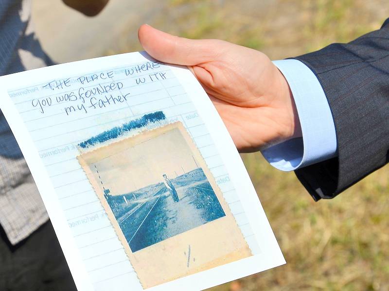 Fotografie zaslaná rodině amerického letce.