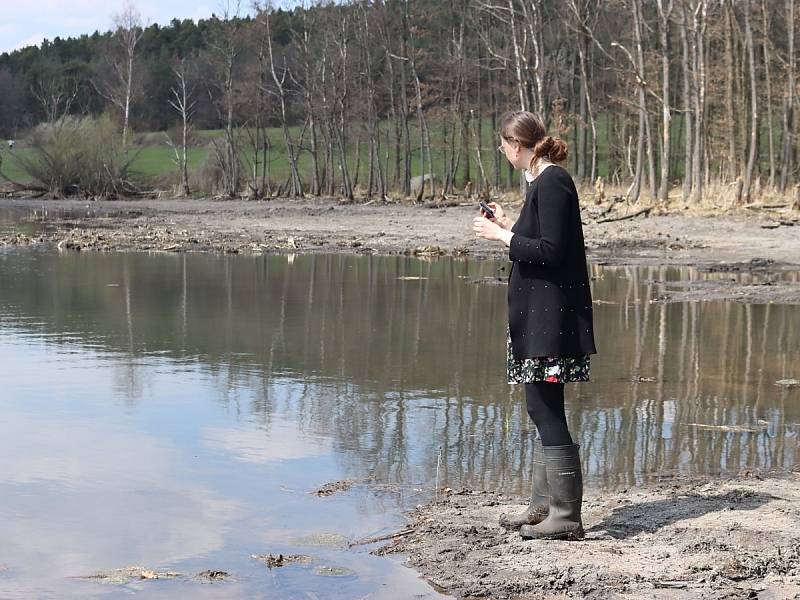 U mokřadu Jablonná. Na snímku radní pro oblast životního prostředí a zemědělství Jana Skopalíková.