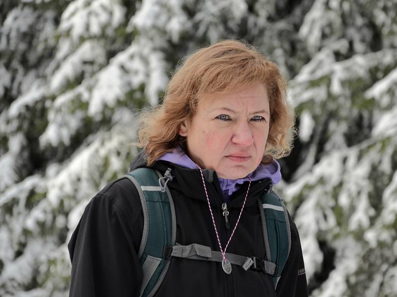 Výstup na Prahu 2016. Pěšky, s kočárkem i na saních. Tak v sobotu lidé zdolávali výstup na „Pražák". Brdský vrchol u Nepomuka si potřinácté vyšláplo více než dva tisíce nadšenců.