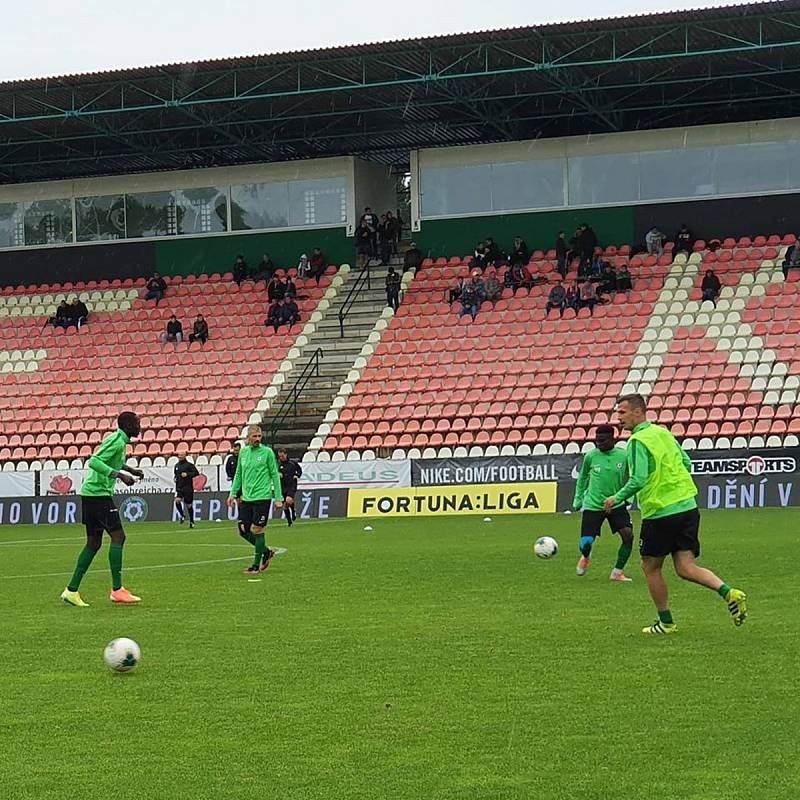 Ze zápasu úvodního kola nadstavby FORTUNA:LIGY 2019/2020 Příbram - Olomouc.Foto: 1. FK Příbram