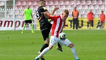 Viktorka Žižkov a 1.FK Příbram, výsledek 1:1, branku dal Zoran Danoski. Příbram se nejprve ujala vedení hosté vzápětí srovnali. Foto: Antonín Vydra