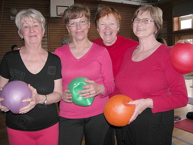 Na snímku zleva Dana Křížová, Anna Ptáčková, Eva Bošková a Marie Bendová při loňské akci Fit senior.