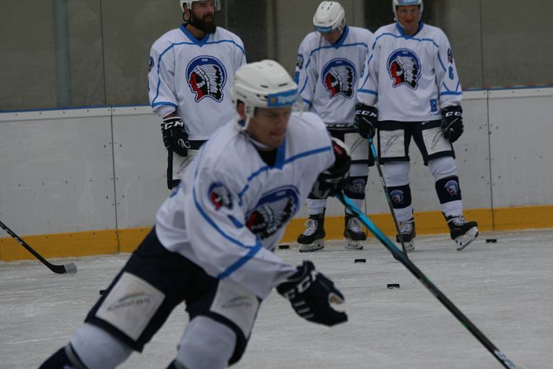 Trénink HC Škoda Plzeň v Dobříši.