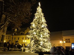 Vánoční strom v Rožmitále pod Třemšínem.