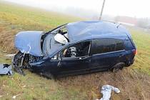 Tragická dopravní nehoda na silnici I/18 u Vranovic.