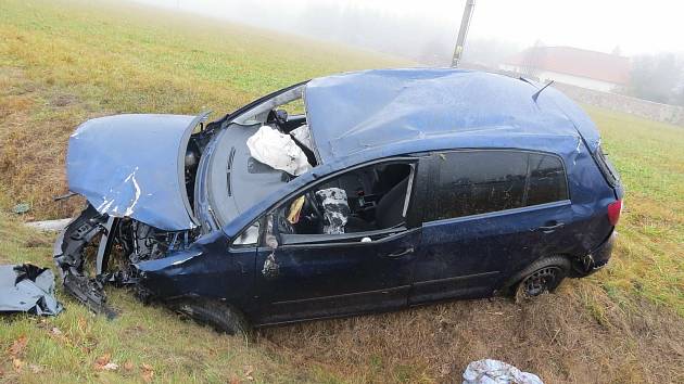 Tragická dopravní nehoda na silnici I/18 u Vranovic.
