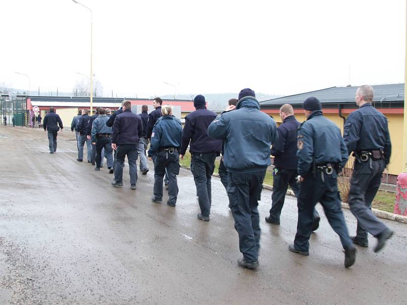 Policejní razie v Příbrami.