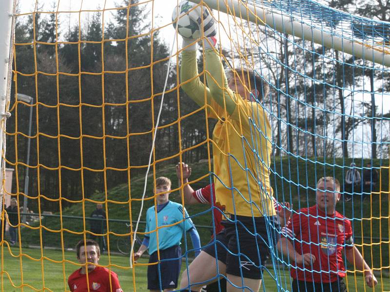 Z utkání OP Příbramska: Milín - Rosovice (2:2).