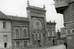 Příbramská synagoga před demolicí.