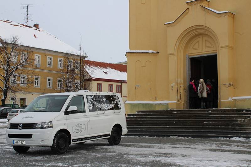 Pohřeb Jindřicha Vařeky st. v Příbrami.