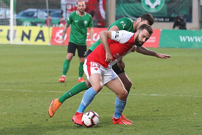 Zápas 25. kola FORTUNA:LIGY 1. FK Příbram - Slavia Praha 0:2.