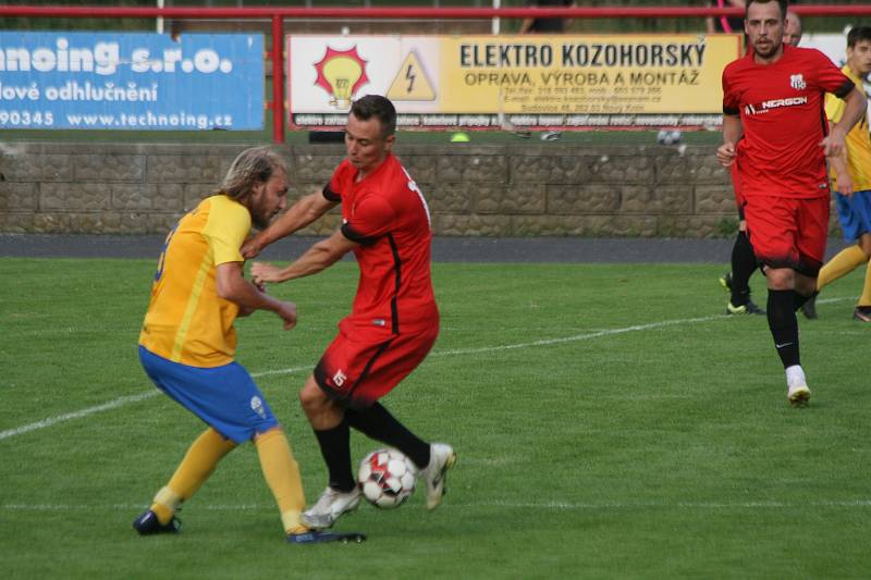 Z přípravného zápasu MFK Dobříš - SK Benešov 1:2.