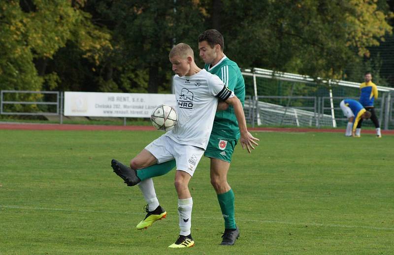 Zápas 7. kola Divize A 2018/2019 Mariánské Lázně - Tatran Sedlčany 2:1 (1:0).