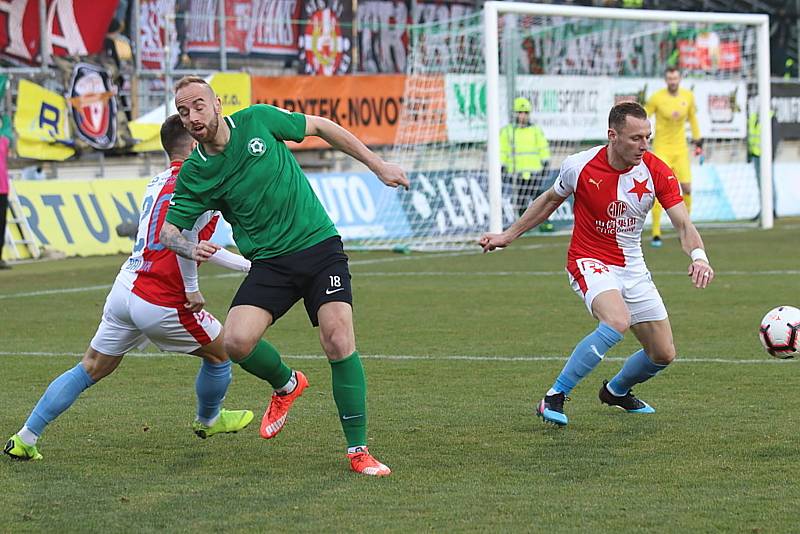 Zápas 25. kola FORTUNA:LIGY 1. FK Příbram - Slavia Praha 0:2.