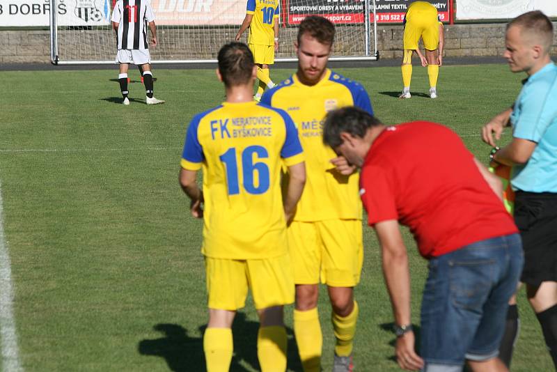 Divize B MFK Dobříš - FK Neratovice-Byškovice 0:1.