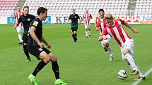 Viktorka Žižkov a 1.FK Příbram, výsledek 1:1, branku dal Zoran Danoski. Příbram se nejprve ujala vedení hosté vzápětí srovnali. Foto: Antonín Vydra