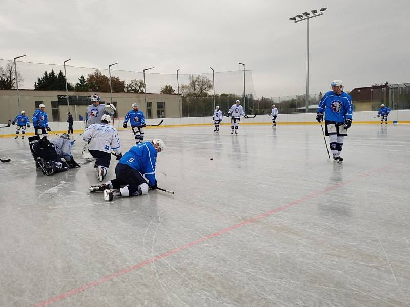 Trénink HC Škoda Plzeň v Dobříši.