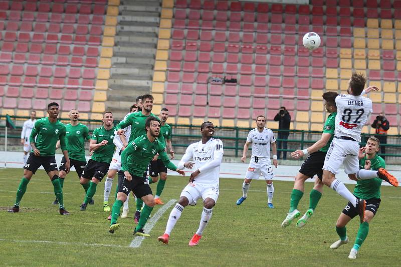 Ze zápasu 26. kola FORTUNA:LIGY mezi Příbramí a Olomoucí.