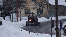 Příbramsko zasypal další sníh. Místy připadlo až 20 centimetrů nového sněhu. Na Rožmitálsku a v obcích pod brdskými hřebeny leží v průměru kolem 40 centimetrů sněhu. 