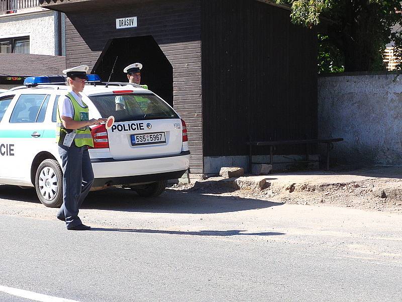 Nedělní policejní kontrola v Drásově