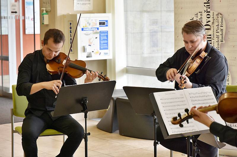 Koncert na hlavní recepci v Oblastní nemocnici v Příbrami v rámci Hudebního festivalu Antonína Dvořáka.