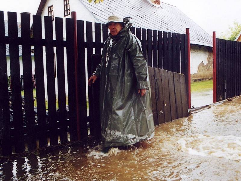 Povodně v roce 2002 v Bukové na Rožmitálsku.