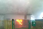 Požár v Zadním Poříčí u Březnice.