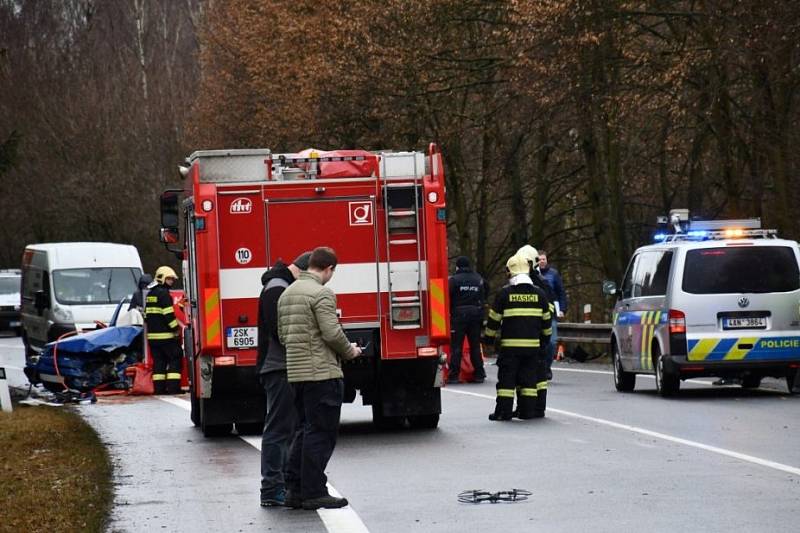 Tragická dopravní nehoda na okraji Příbrami v úterý 8. ledna 2019.