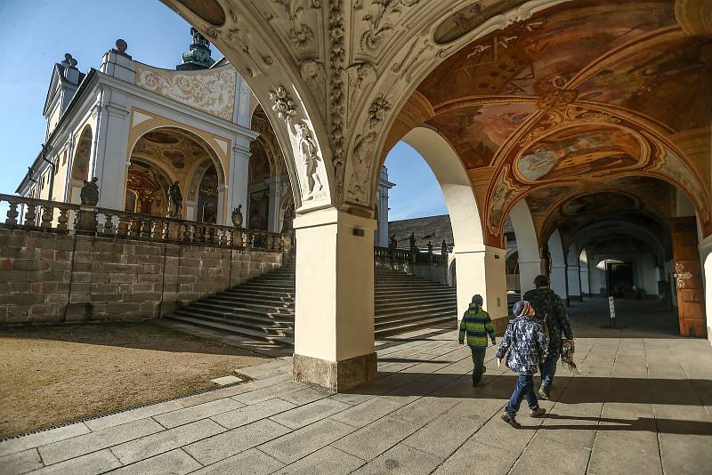 Barokní areál Svatá hora v Příbrami v sobotu 6. března 2021.