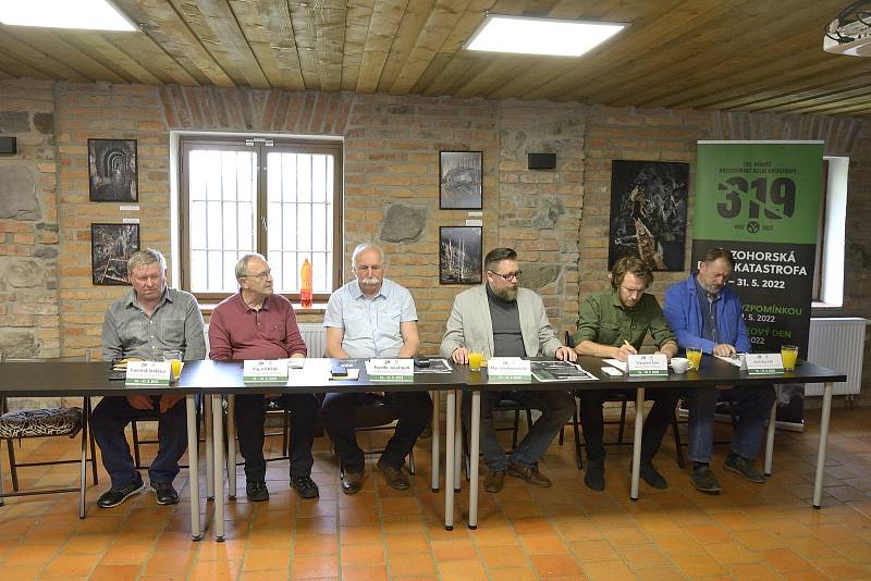 Z tiskové konference k 130. výročí březohorské důlní katastrofy v Příbrami.