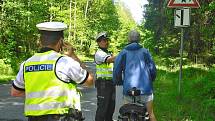 Z policejní akce zaměřené na cyklisty.