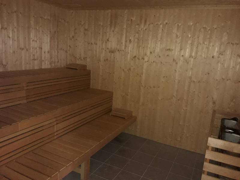 Součástí haly bude i sauna.