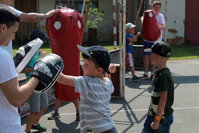 Asfaltové hřiště v areálu rakovnické sokolovny.