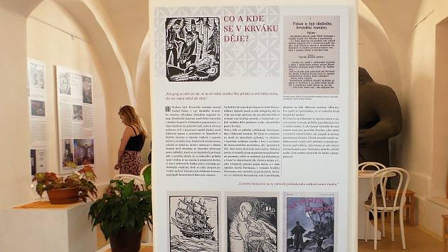 Z výstavy Krvavý román od Josefa Váchala, která je k vidění v Galerii Samson Cafeé v Rakovníku. .