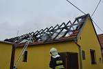 Požár rodinného domu v Kněževsi
