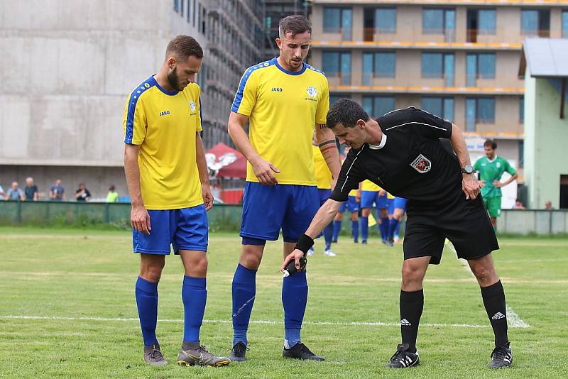 Z fotbalového utkání ČFL Loko Vltavín - SK Rakovník (4:0)